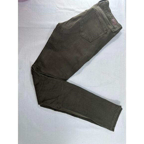 Paige Denim Women's sz 30 Peg Skinny Olive Green Pants Long 31.5" inseam - Picture 6 of 10